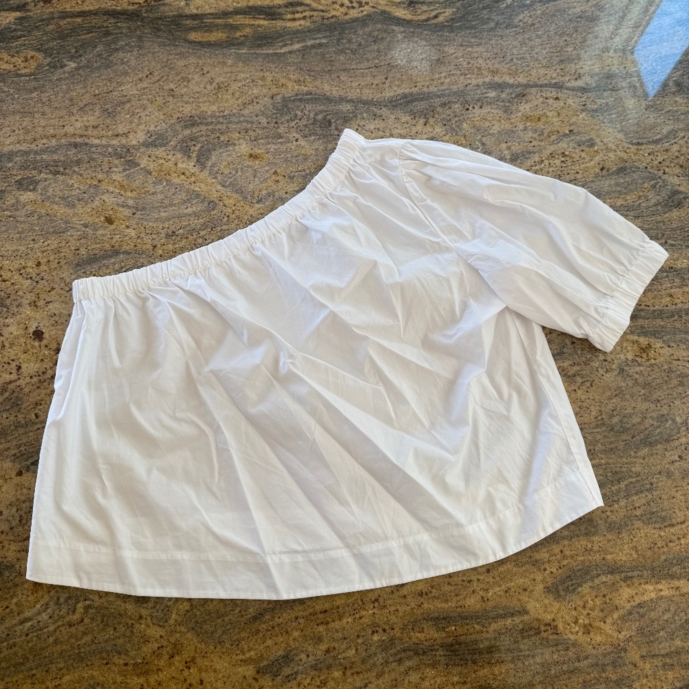 Women’s Rails White One Shoulder Blouse (Large)